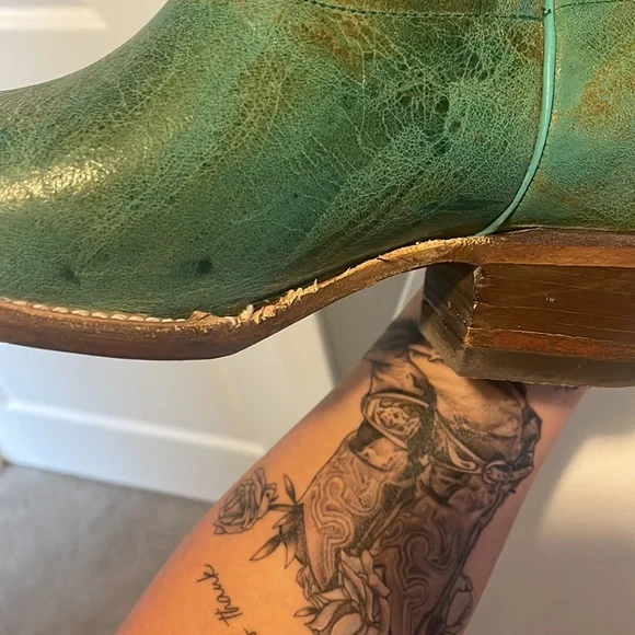 Vegabond Boot Co. The Kingman Turquoise Snip Toe Boot - Picture 15 of 17